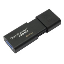 Kingston - Zibatmiņa DATATRAVELER 100 G3 USB 3.0 64GB melns