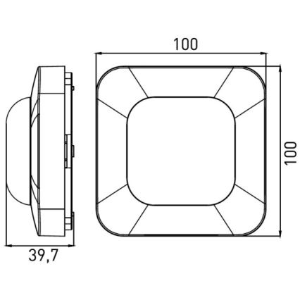 Klātbūtnes sensors PRES SENSOR 2000W, balts