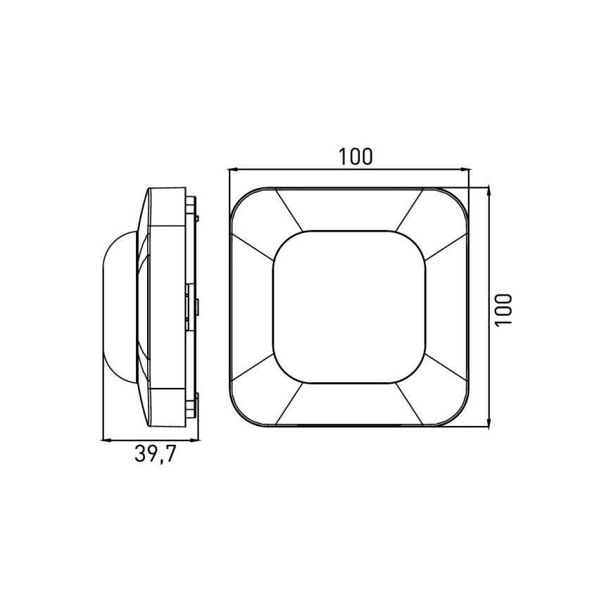 Klātbūtnes sensors PRES SENSOR 2000W, balts