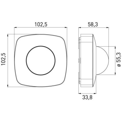 Klātbūtnes sensors PRES SENSOR 2000W, balts