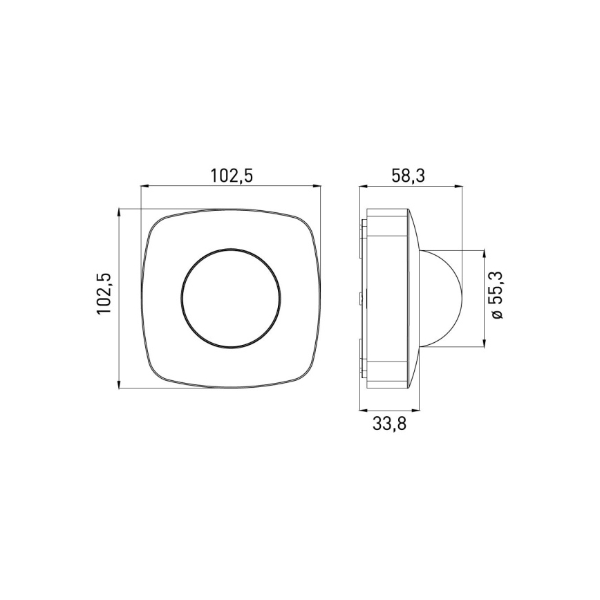 Klātbūtnes sensors PRES SENSOR 2000W, balts