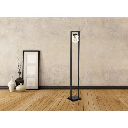 Grīdas stāvlampa REY 1xE27/7W/230V melna