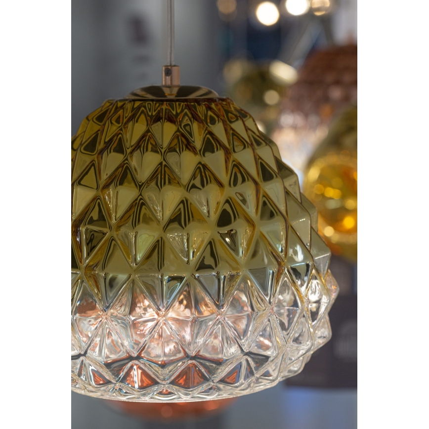 Lustra ar auklu DIAMOND 1xE27/11W/230V zeltaina