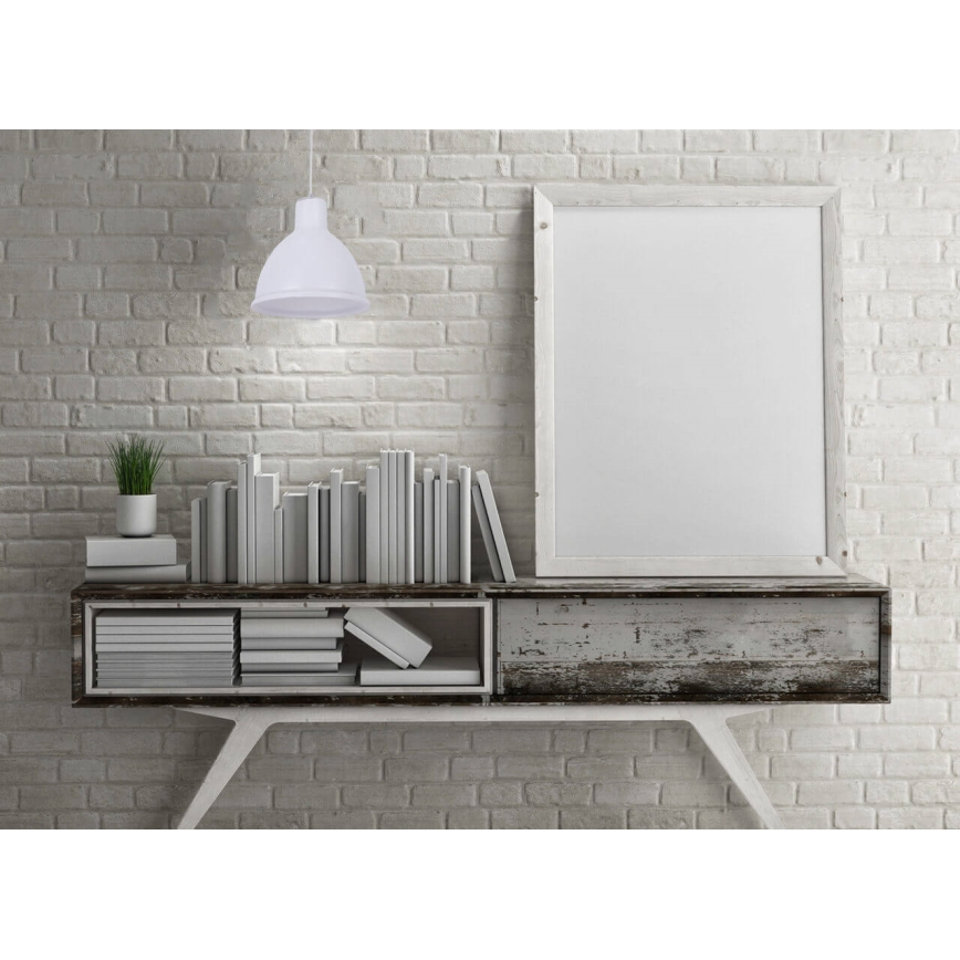 Lustra ar auklu CREATE 1xE27/11W/230V balta