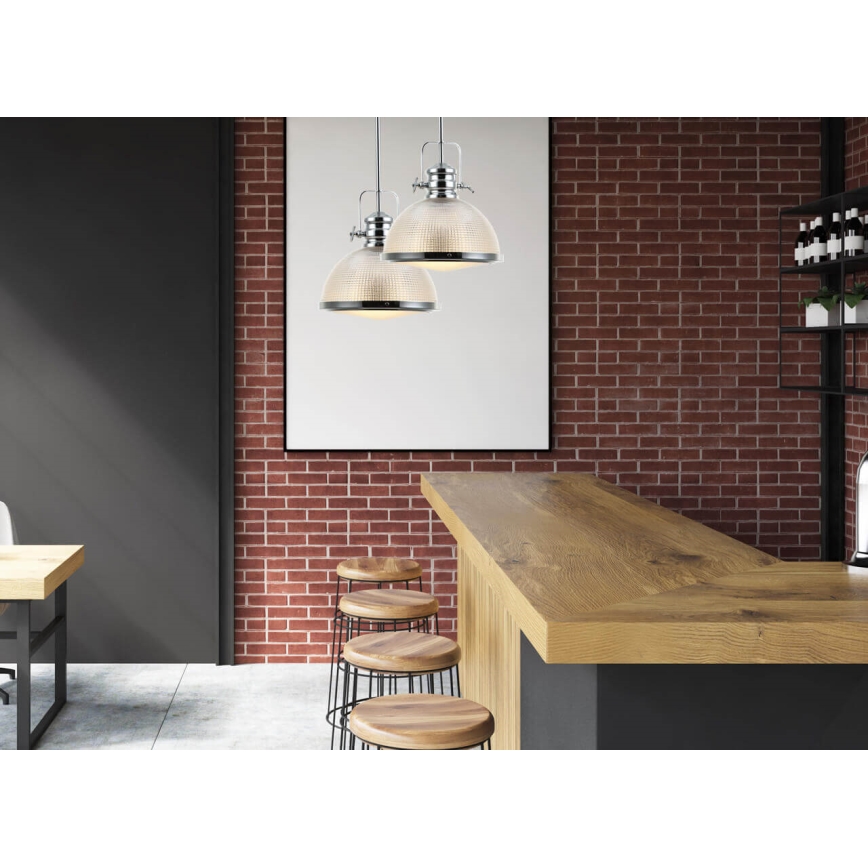 Lustra ar stieni THOR 1xE27/11W/230V spīdīgs hroms