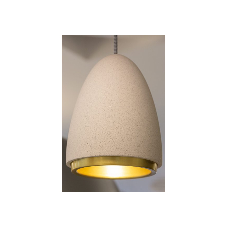 Lustra ar auklu CONCRETE 1xGU10/5W/230V pelēka/zeltaina