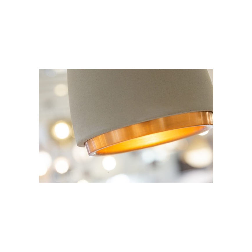 Lustra ar auklu CONCRETE 1xGU10/5W/230V pelēka/vara