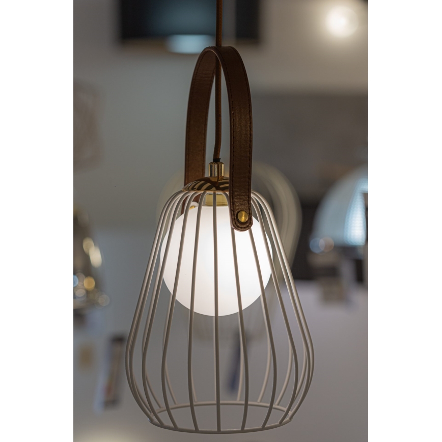 Sienas lampa MEMORY 1xG9/4W/230V balta/brūna