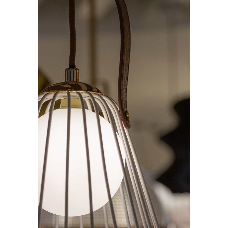 Sienas lampa MEMORY 1xG9/4W/230V balta/brūna