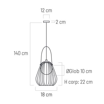 Sienas lampa MEMORY 1xG9/4W/230V balta/brūna