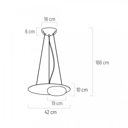 LED Lustra ar auklu PETIT LED/12W/230V melna