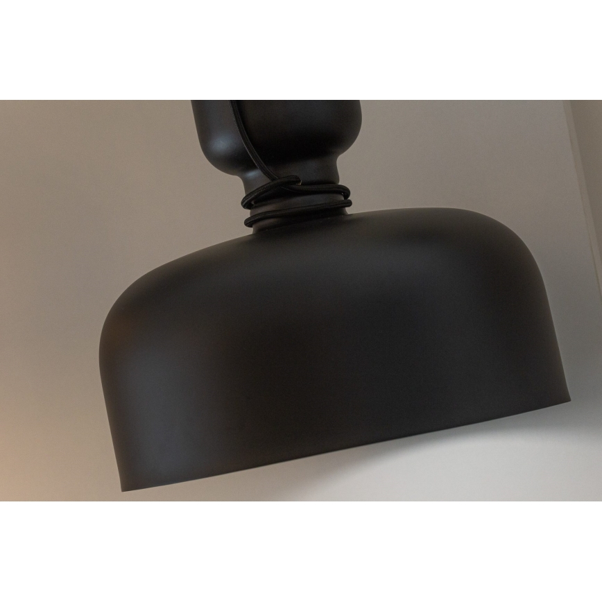 Lustra ar auklu ABEL 2xE27/11W/230V d. 28 cm melna