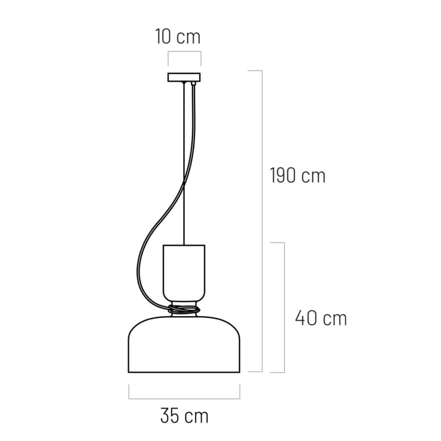 Lustra ar auklu ABEL 2xE27/11W/230V d. 28 cm melna