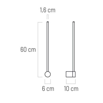  LED Sienas lampa LED/7W/230V melna