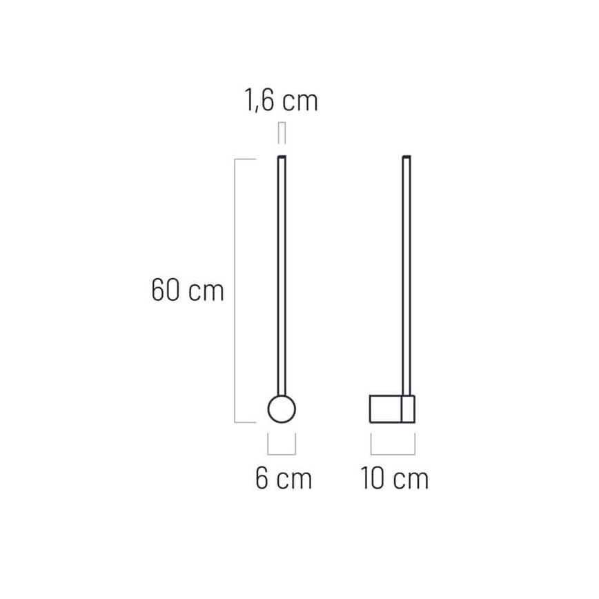  LED Sienas lampa LED/7W/230V melna