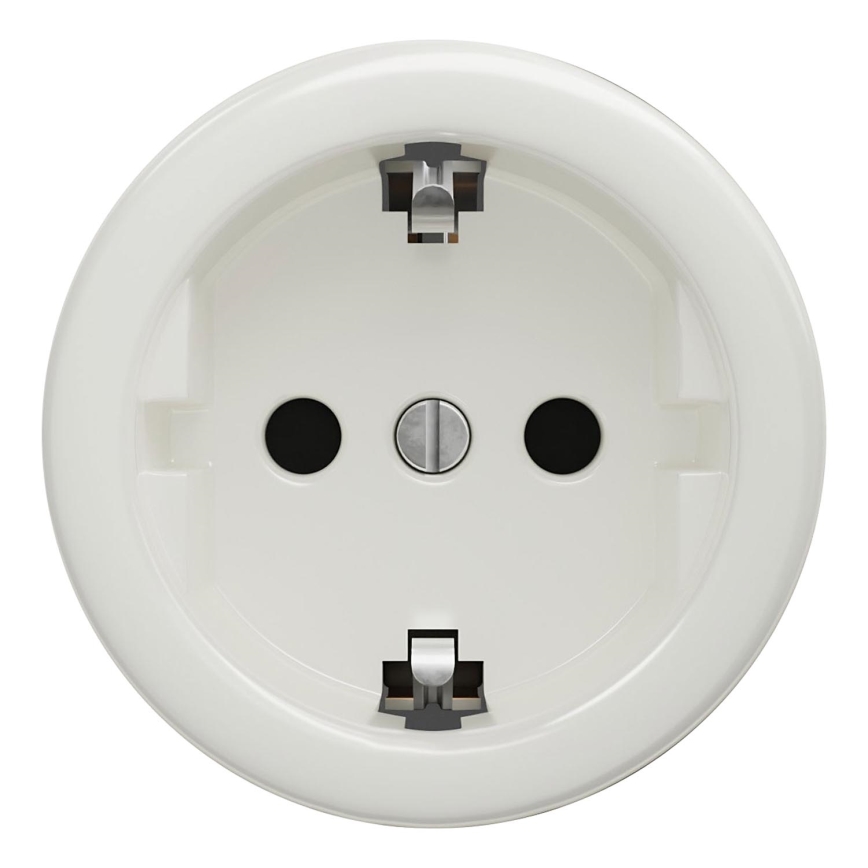 Kliklap - Antīka mājas kontaktligzda bez rāmja SCHUKO 230V/16A balta