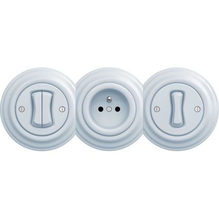 Kliklap - Antīka mājas kontaktligzda bez rāmja SCHUKO 230V/16A zila