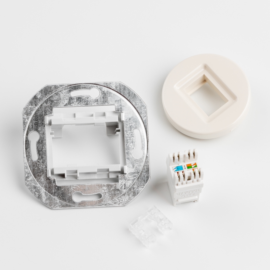 Kliklap - bēša retro datu ligzda ar rāmīti