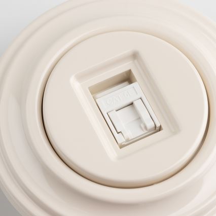 Kliklap - bēša retro datu ligzda ar rāmīti