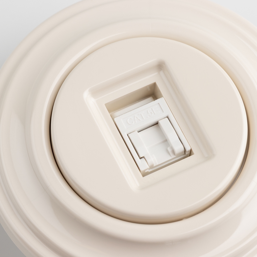 Kliklap - bēša retro datu ligzda ar rāmīti