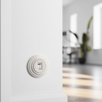 Kliklap - bēša retro datu ligzda ar rāmīti