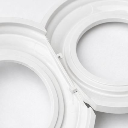 Kliklap - Dubultā retro mājas kontaktligzda ar rāmi 230V sniegbalta