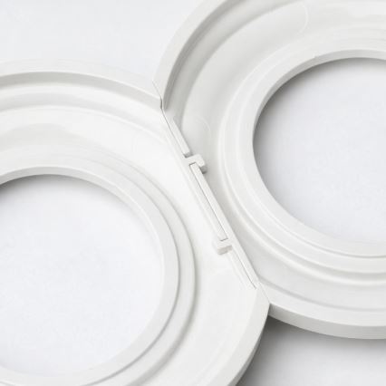 Kliklap - Dubultā retro mājas kontaktligzda ar rāmi 230V sniegbalta