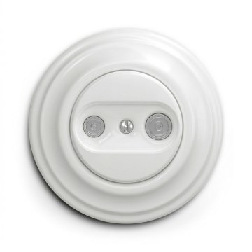 Kliklap - Retro abonenta kontaktligzda TV+R (ar caurlaidi) ar rāmi, sniegbalta