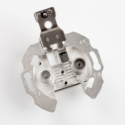 Kliklap - Retro abonenta rozete TV+R (gala) ar rāmi, pelēka