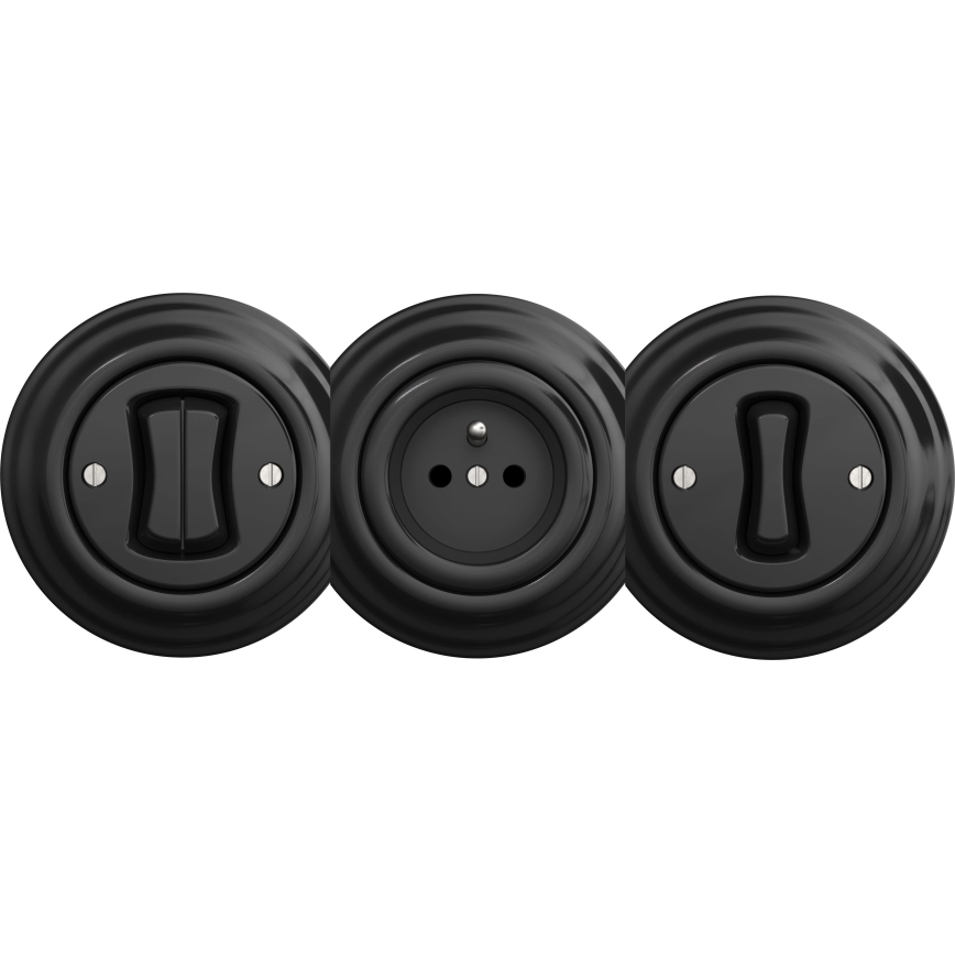 Kliklap - Retro ārējais rāmis, melns