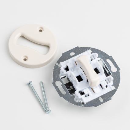 Kliklap - Retro bezrāmja poga bēšā krāsā