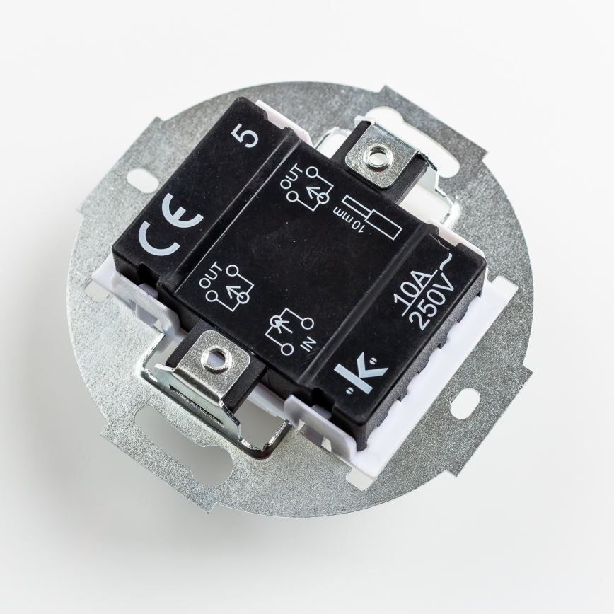 Kliklap - Retro bezrāmja poga, sniegbalta