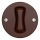 Kliklap - Retro brūna poga bez rāmja