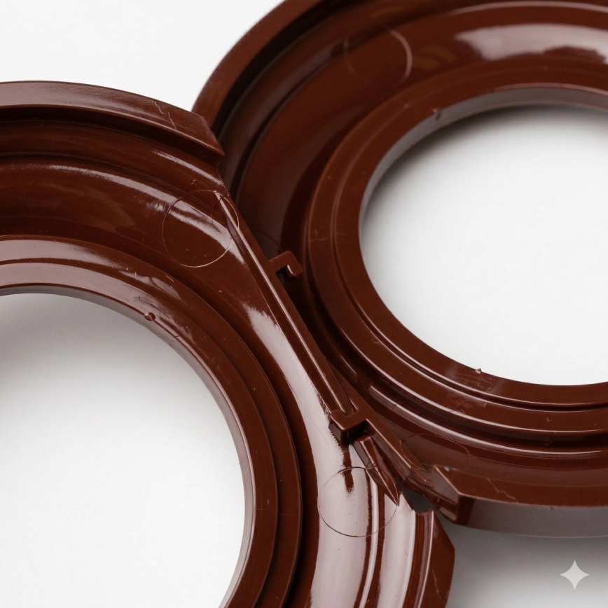 Kliklap - Retro centrālais rāmītis brūns