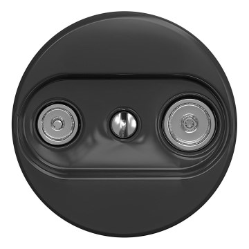 Kliklap - Retro dalītā TV+R ligzda (caurvades) bez rāmja antracīta krāsā