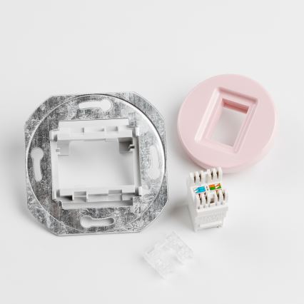 Kliklap - retro datu kontaktligzda ar rāmi antīkā rozā