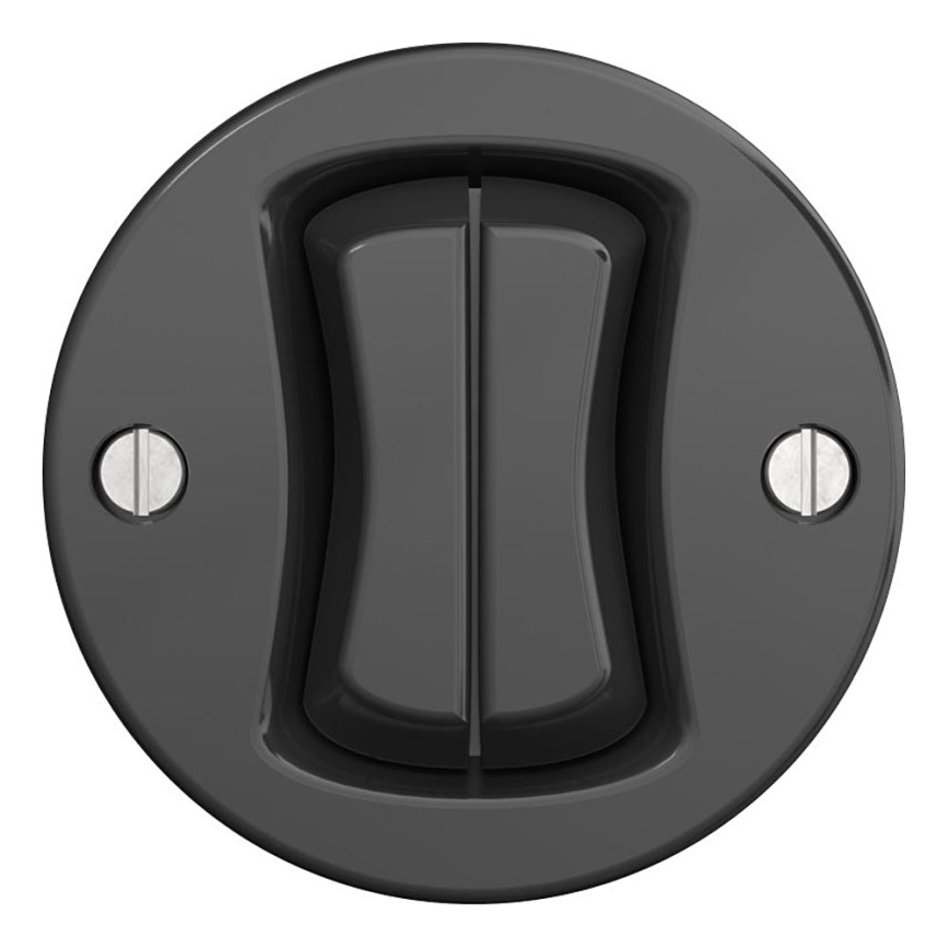 Kliklap - Retro divu pogu bezrāmja slēdzis antracīta krāsā