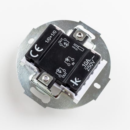 Kliklap - Retro dubultā poga bez rāmja, keramiska balta