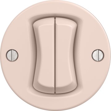 Kliklap - Retro dubultais kāpņu slēdzis bez rāmja nr. 6+6 vecrozā