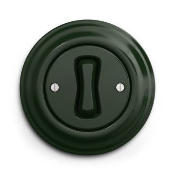 Kliklap - Retro kāpņu slēdzis ar rāmi Nr. 6, zaļā krāsā