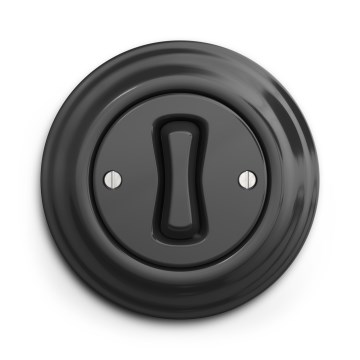 Kliklap - Retro kāpņu slēdzis ar rāmīti nr. 6, antracīts