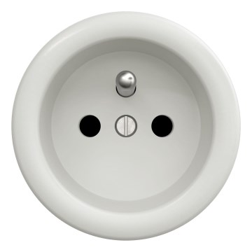 Kliklap - Retro kontakt bez rāmis 230V balts