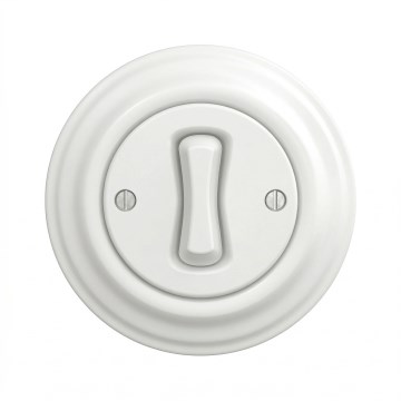 Kliklap - Retro krustveida slēdzis ar rāmi Nr. 7 sniegbalts