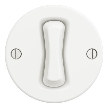 Kliklap - Retro krustveida slēdzis bez rāmja Nr. 7 sniegbalts