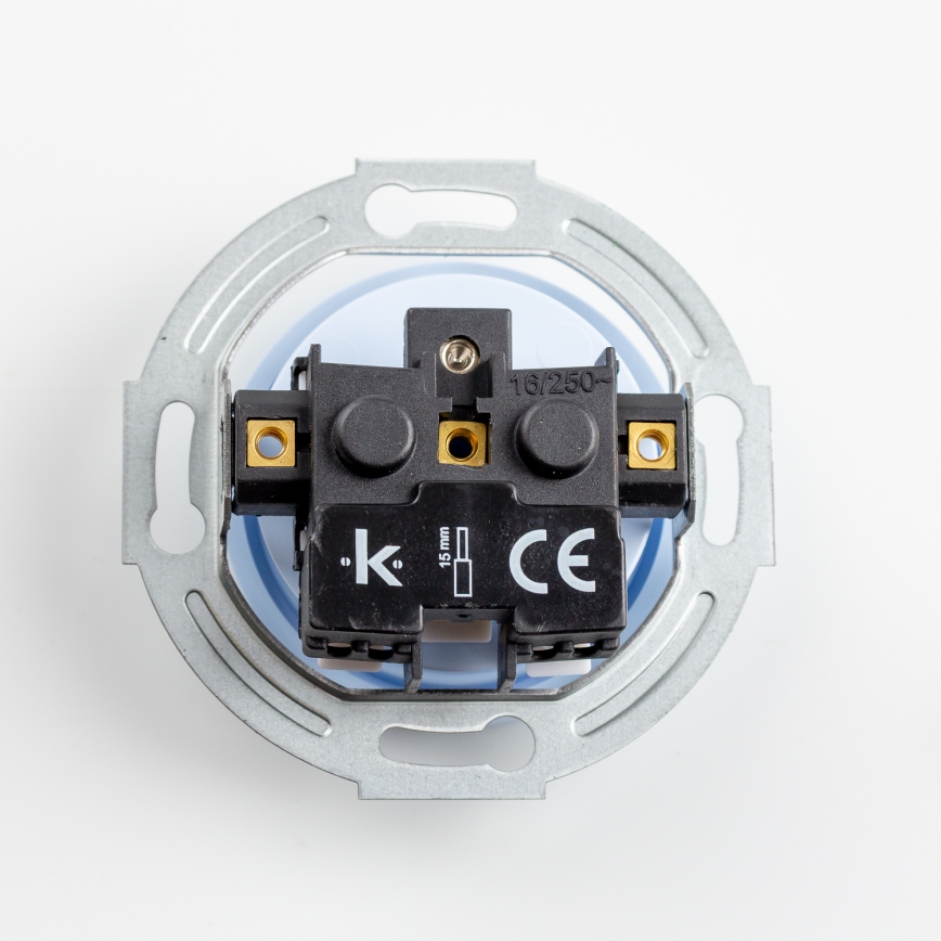 Kliklap - Retro mājas kontaktligzda ar rāmi 230V zila