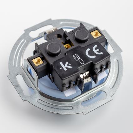 Kliklap - Retro mājas kontaktligzda ar SCHUKO rāmi 230V/16A zila
