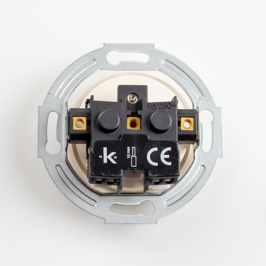 Kliklap - Retro mājas kontaktligzda bez rāmja 230V bēša