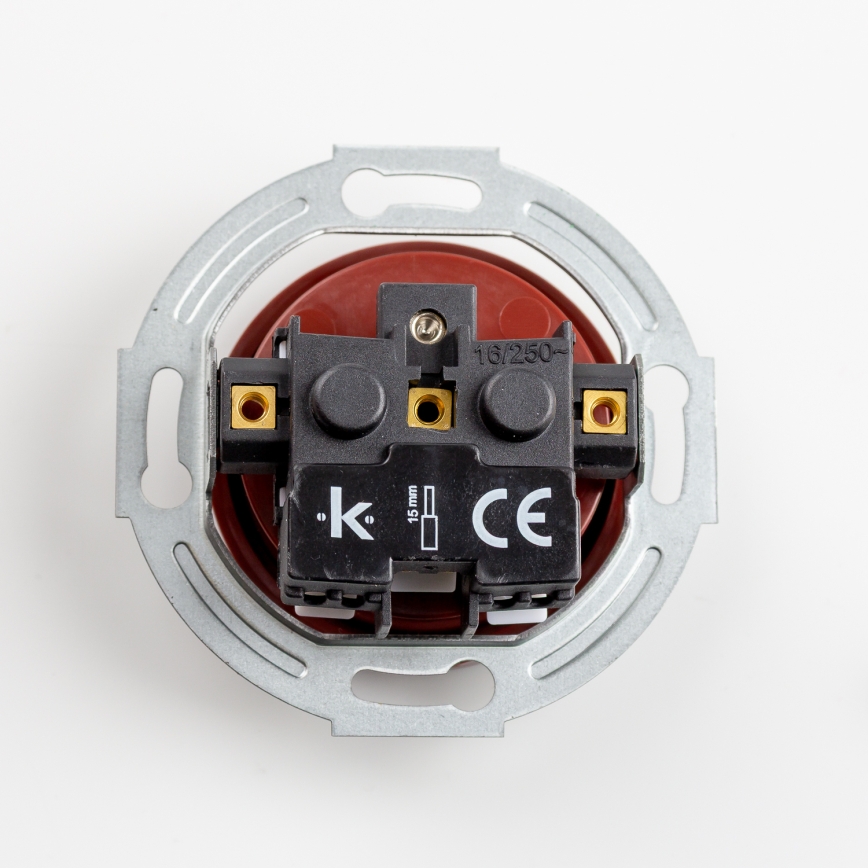 Kliklap - Retro mājas kontaktligzda bez rāmja 230V brūna