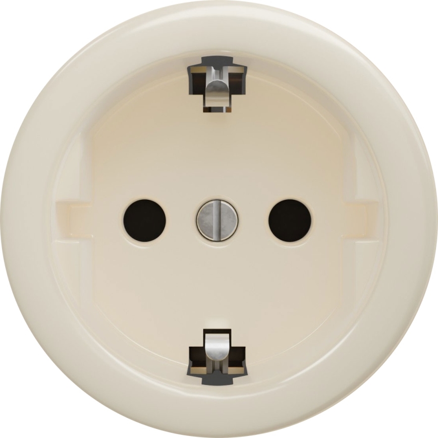 Kliklap - Retro mājas kontaktligzda bez rāmja SCHUKO 230V/16A bēša