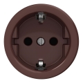 Kliklap - Retro mājas kontaktligzda bez rāmja SCHUKO 230V/16A brūna